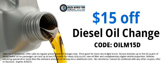 $15 off Diesel Oil Change